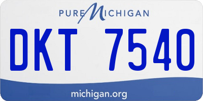 MI license plate DKT7540