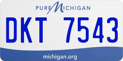 MI license plate DKT7543