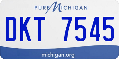 MI license plate DKT7545