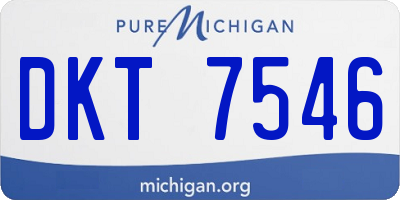 MI license plate DKT7546