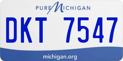 MI license plate DKT7547
