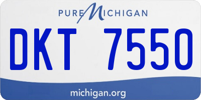 MI license plate DKT7550