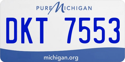 MI license plate DKT7553