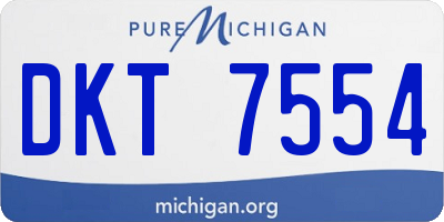 MI license plate DKT7554