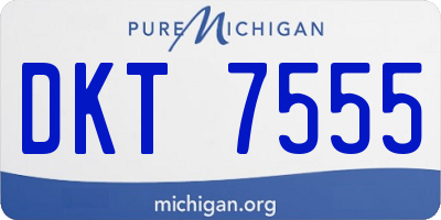 MI license plate DKT7555