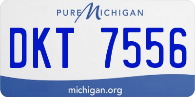 MI license plate DKT7556