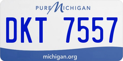 MI license plate DKT7557