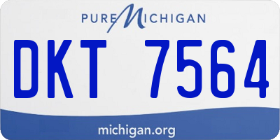 MI license plate DKT7564