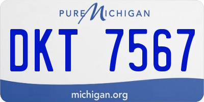 MI license plate DKT7567