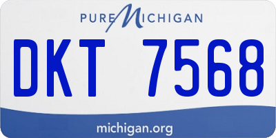 MI license plate DKT7568