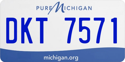 MI license plate DKT7571