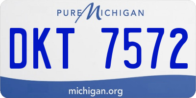 MI license plate DKT7572