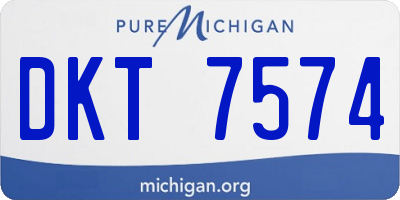 MI license plate DKT7574