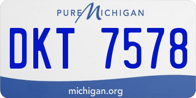 MI license plate DKT7578