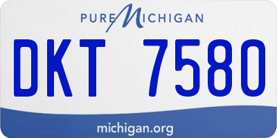 MI license plate DKT7580