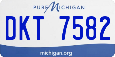 MI license plate DKT7582