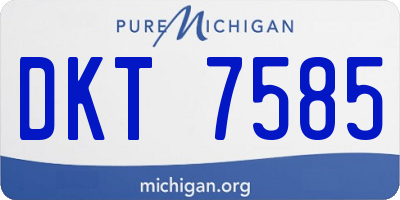 MI license plate DKT7585
