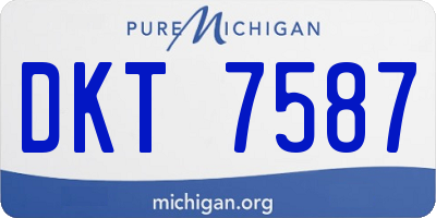MI license plate DKT7587