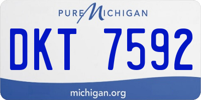 MI license plate DKT7592