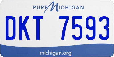 MI license plate DKT7593