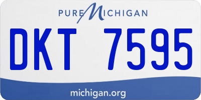 MI license plate DKT7595