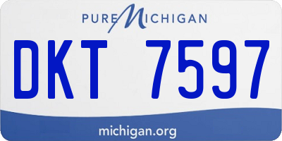 MI license plate DKT7597