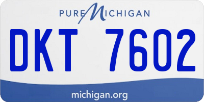 MI license plate DKT7602