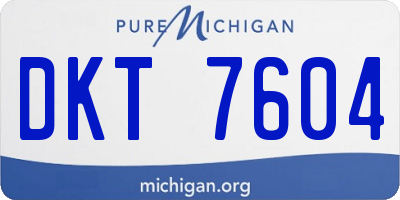 MI license plate DKT7604