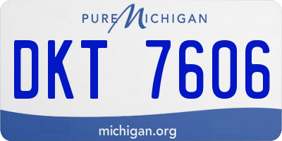 MI license plate DKT7606