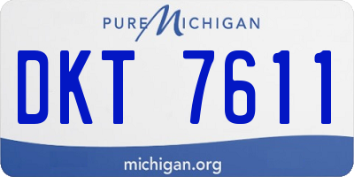 MI license plate DKT7611