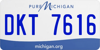 MI license plate DKT7616