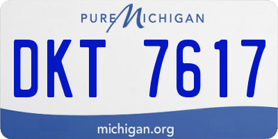 MI license plate DKT7617