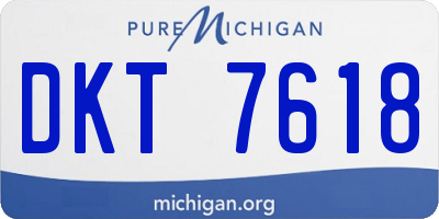 MI license plate DKT7618