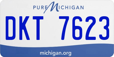 MI license plate DKT7623