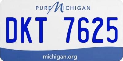 MI license plate DKT7625
