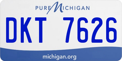 MI license plate DKT7626