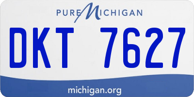MI license plate DKT7627