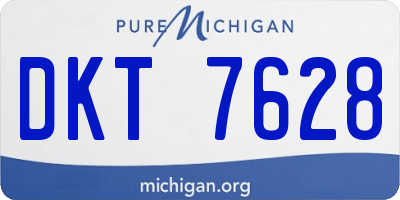MI license plate DKT7628