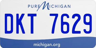 MI license plate DKT7629