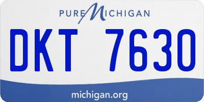MI license plate DKT7630