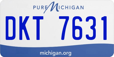MI license plate DKT7631