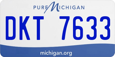 MI license plate DKT7633
