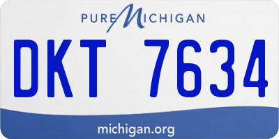 MI license plate DKT7634