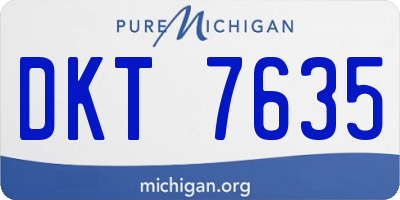 MI license plate DKT7635