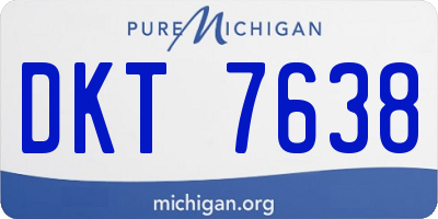 MI license plate DKT7638