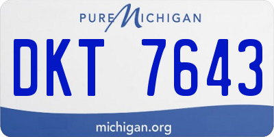 MI license plate DKT7643