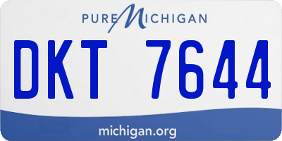 MI license plate DKT7644