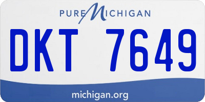 MI license plate DKT7649