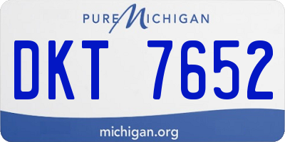 MI license plate DKT7652