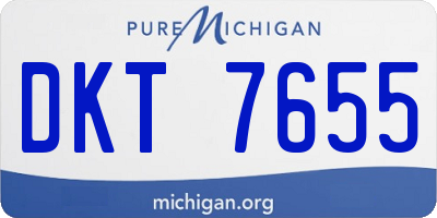 MI license plate DKT7655